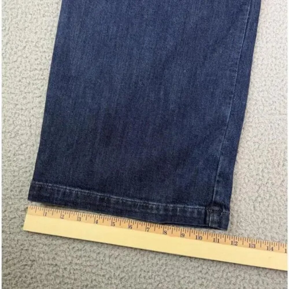 American Eagle  AE Denim Trousers Wide Leg High Rise Dark Wash 0 Short - Picture 8 of 10